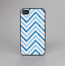 The Vintage Blue Striped Chevron Pattern V4 Skin-Sert for the Apple iPhone 4-4s Skin-Sert Case