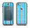 The Vintage Blue Striped Pattern V4 Apple iPhone 5c LifeProof Nuud Case Skin Set