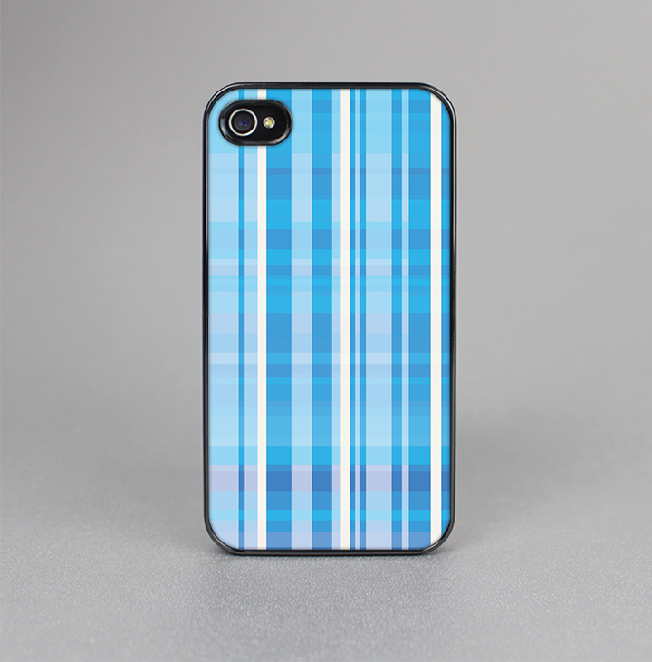 The Vintage Blue Striped Pattern V4 Skin-Sert for the Apple iPhone 4-4s Skin-Sert Case