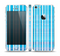 The Vintage Blue Striped Pattern V4 Skin Set for the Apple iPhone 5