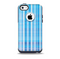 The Vintage Blue Striped Pattern V4 Skin for the iPhone 5c OtterBox Commuter Case