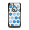 The Vintage Blue Striped Polka Dot Pattern V4 Apple iPhone 6 Otterbox Commuter Case Skin Set