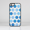 The Vintage Blue Striped Polka Dot Pattern V4 Skin-Sert Case for the Apple iPhone 5/5s
