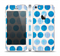 The Vintage Blue Striped Polka Dot Pattern V4 Skin Set for the Apple iPhone 5