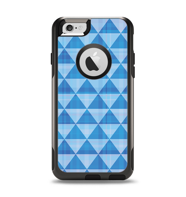 The Vintage Blue Striped Triangular Pattern V4 Apple iPhone 6 Otterbox Commuter Case Skin Set