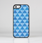 The Vintage Blue Striped Triangular Pattern V4 Skin-Sert Case for the Apple iPhone 5c
