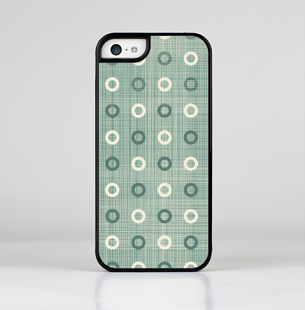 The Vintage Blue & Tan Circles Skin-Sert Case for the Apple iPhone 5c