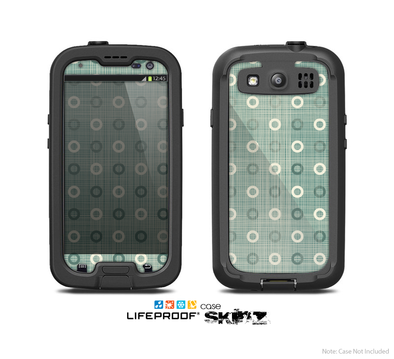 The Vintage Blue & Tan Circles Skin For The Samsung Galaxy S3 LifeProof Case
