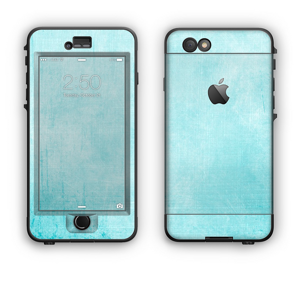 The Vintage Blue Textured Surface Apple iPhone 6 LifeProof Nuud Case Skin Set