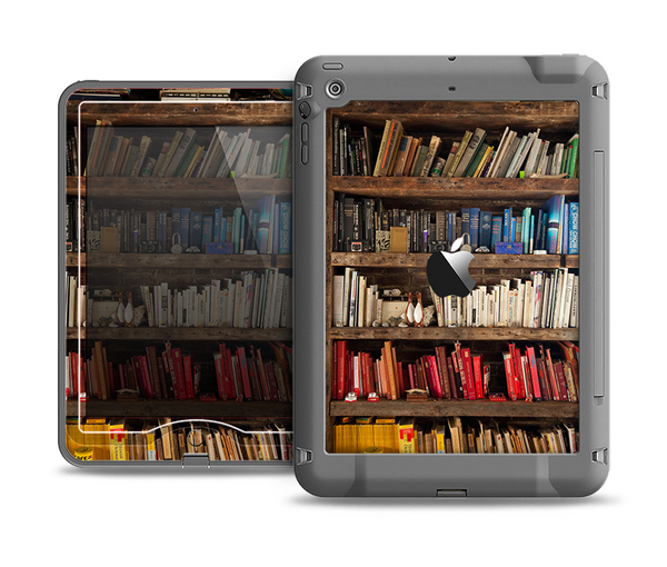The Vintage Bookcase V1 Apple iPad Mini LifeProof Nuud Case Skin Set