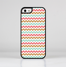 The Vintage Brown-Teal-Pink Chevron Pattern Skin-Sert Case for the Apple iPhone 5/5s