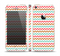 The Vintage Brown-Teal-Pink Chevron Pattern Skin Set for the Apple iPhone 5s