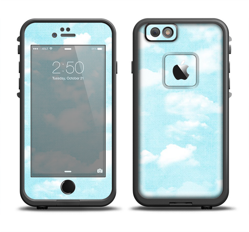The Vintage Cloudy Skies Apple iPhone 6/6s Plus LifeProof Fre Case Skin Set
