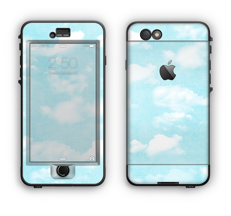 The Vintage Cloudy Skies Apple iPhone 6 LifeProof Nuud Case Skin Set