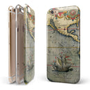 The Vintage Coast Map iPhone 6/6s or 6/6s Plus 2-Piece Hybrid INK-Fuzed Case