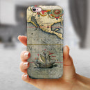 The Vintage Coast Map iPhone 6/6s or 6/6s Plus 2-Piece Hybrid INK-Fuzed Case