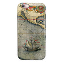 The Vintage Coast Map iPhone 6/6s or 6/6s Plus 2-Piece Hybrid INK-Fuzed Case