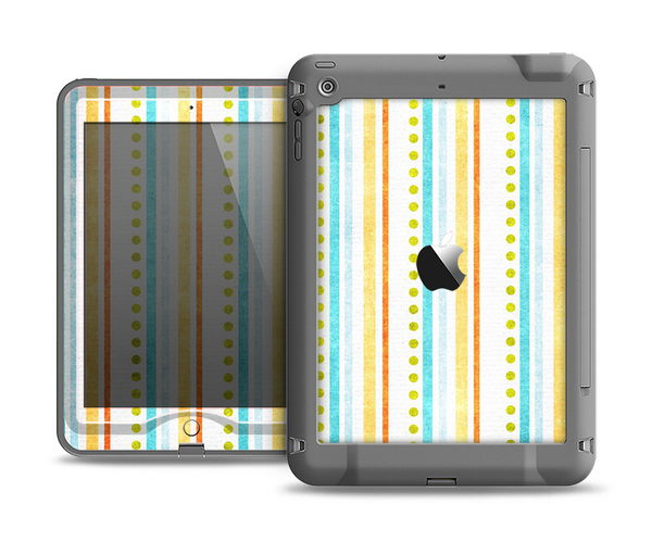 The Vintage Colored Stripes Apple iPad Mini LifeProof Nuud Case Skin Set