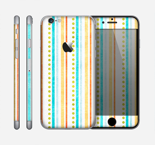 The Vintage Colored Stripes Skin for the Apple iPhone 6