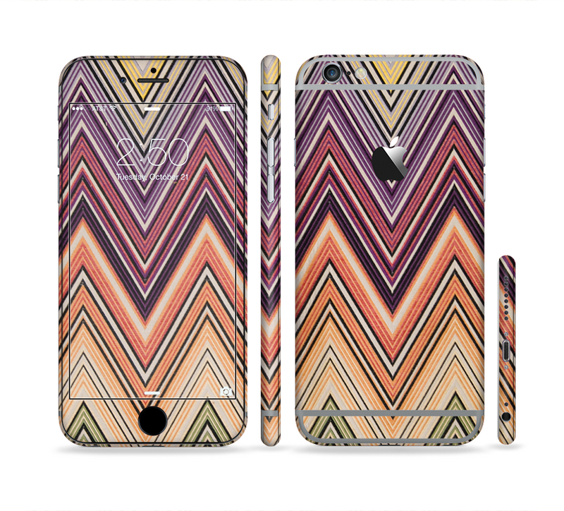 The Vintage Colored V3 Chevron Pattern Sectioned Skin Series for the Apple iPhone 6 Plus