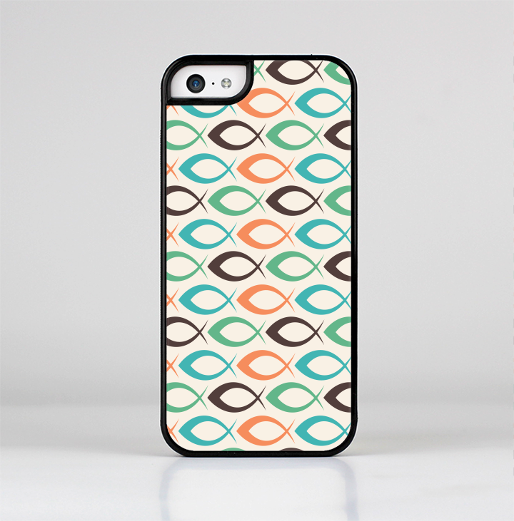 The Vintage Colored Vector Fish Icons Skin-Sert Case for the Apple iPhone 5c