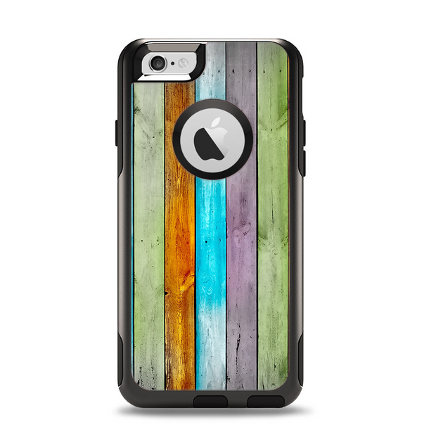 The Vintage Colored Wooden Planks Apple iPhone 6 Otterbox Commuter Case Skin Set