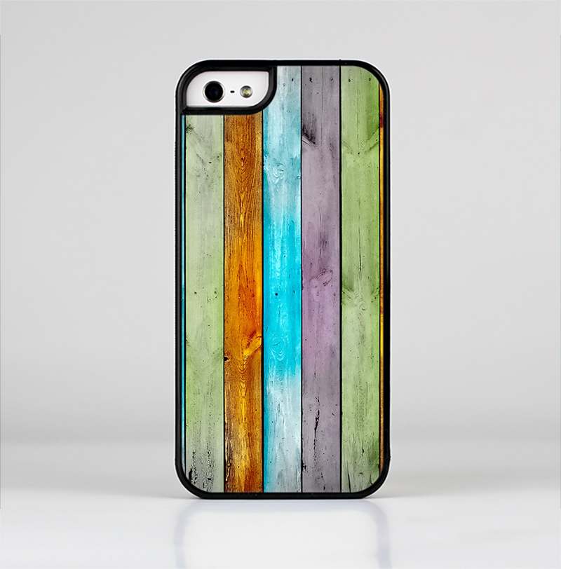 The Vintage Colored Wooden Planks Skin-Sert Case for the Apple iPhone 5/5s