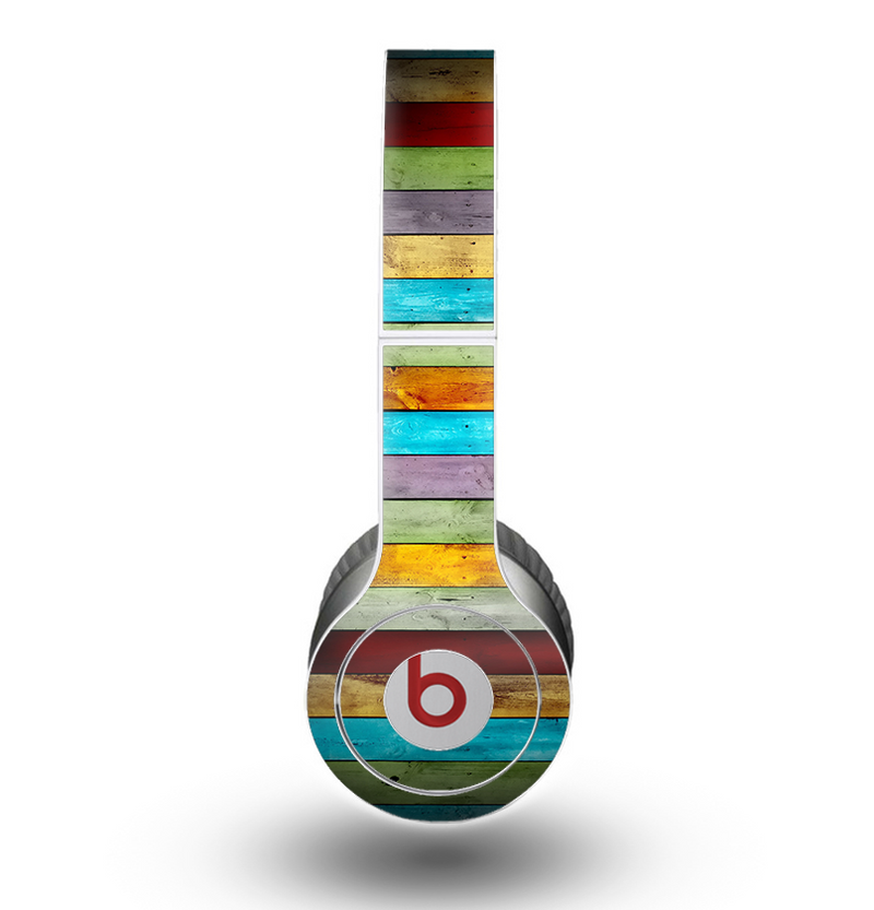 The Vintage Colored Wooden Planks Skin for the Beats by Dre Original Solo-Solo HD Headphones