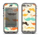 The Vintage Colorful Mustaches Apple iPhone 5c LifeProof Nuud Case Skin Set