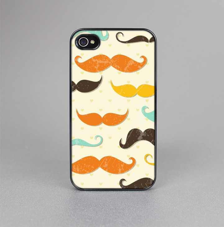 The Vintage Colorful Mustaches Skin-Sert for the Apple iPhone 4-4s Skin-Sert Case