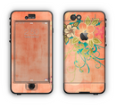 The Vintage Coral Floral Apple iPhone 6 LifeProof Nuud Case Skin Set