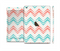 The Vintage Coral & Teal Abstract Chevron Pattern Full Body Skin Set for the Apple iPad Mini 3