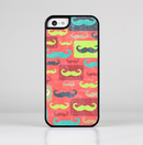 The Vintage Coral and Neon Mustaches Skin-Sert Case for the Apple iPhone 5c