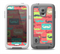 The Vintage Coral and Neon Mustaches Skin for the Samsung Galaxy S5 frē LifeProof Case