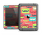 The Vintage Coral and Neon Mustaches Apple iPad Mini LifeProof Fre Case Skin Set