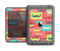 The Vintage Coral and Neon Mustaches Apple iPad Mini LifeProof Nuud Case Skin Set