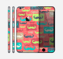 The Vintage Coral and Neon Mustaches Skin for the Apple iPhone 6 Plus