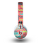 The Vintage Coral and Neon Mustaches Skin for the Beats by Dre Mixr Headphones