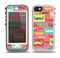 The Vintage Coral and Neon Mustaches Skin for the iPhone 5-5s OtterBox Preserver WaterProof Case
