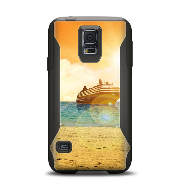 The Vintage Cruise ship at Dusk Samsung Galaxy S5 Otterbox Commuter Case Skin Set