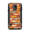 The Vintage Dark Red Mustache Pattern Samsung Galaxy S5 Otterbox Commuter Case Skin Set
