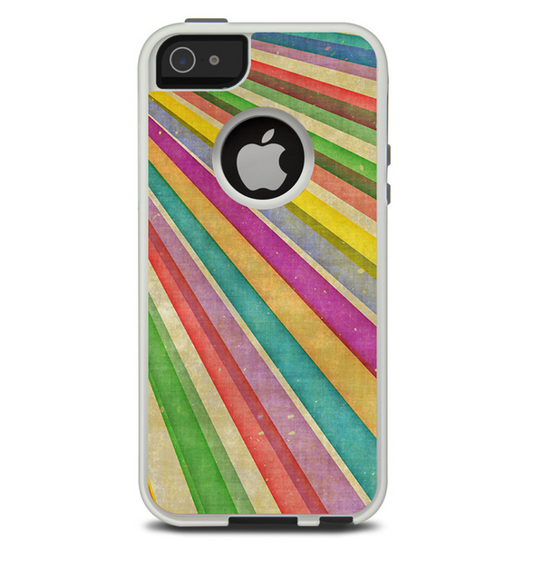 The Vintage Downward Ray of Colors Skin For The iPhone 5-5s Otterbox Commuter Case