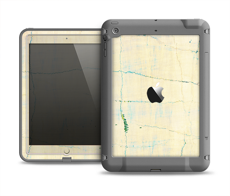 The Vintage Faded Colors with Cracks Apple iPad Air LifeProof Fre Case Skin Set