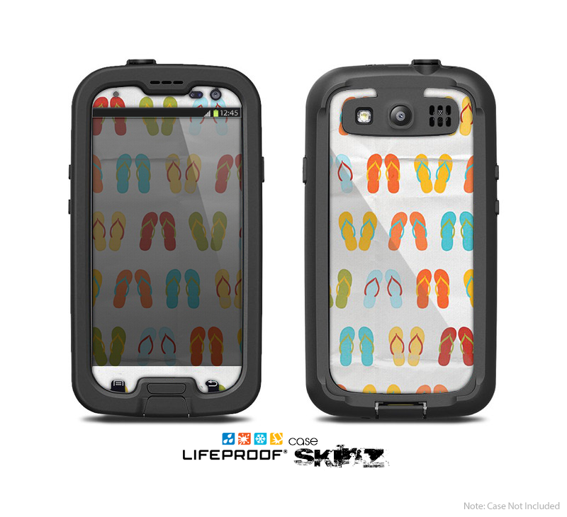 The Vintage Flip-Flops Skin For The Samsung Galaxy S3 LifeProof Case
