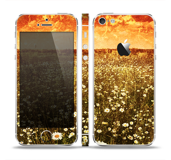 The Vintage Glowing Orange Field Skin Set for the Apple iPhone 5