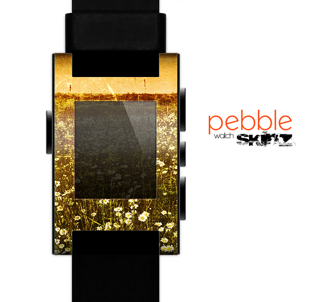 The Vintage Glowing Orange Field Skin for the Pebble SmartWatch