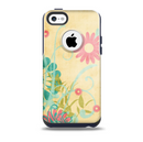 The Vintage Golden Flowers Skin for the iPhone 5c OtterBox Commuter Case