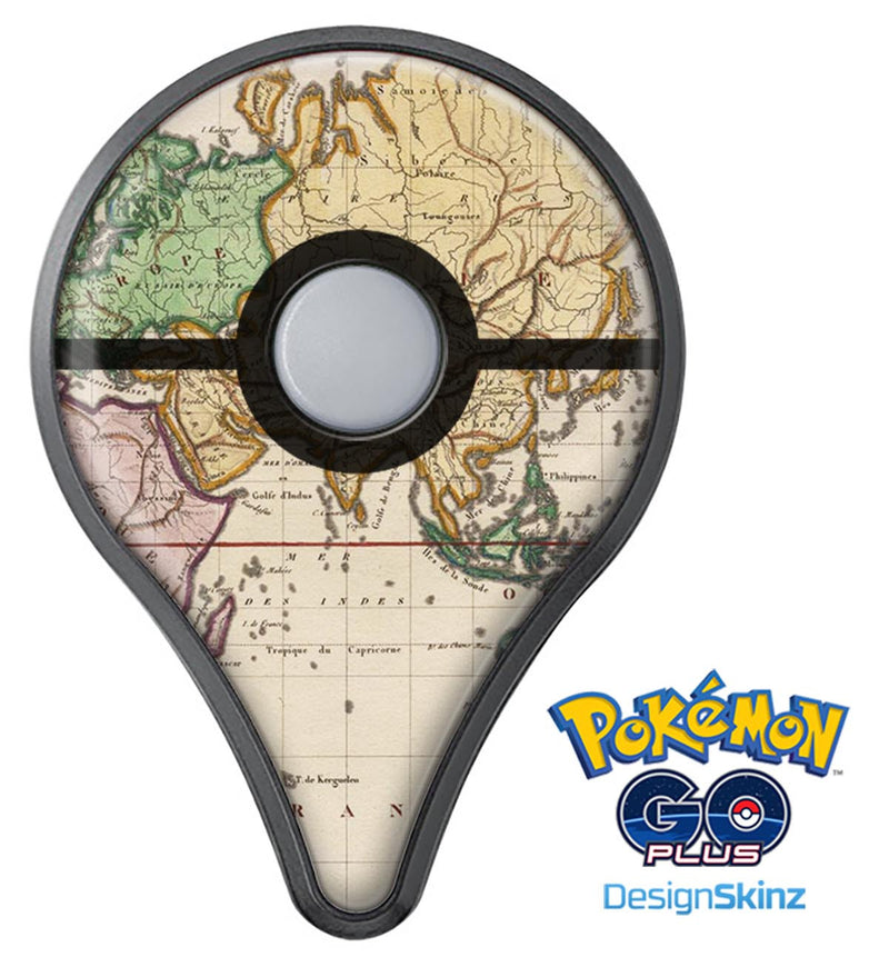 The Vintage Grand Ocean Map Pokémon GO Plus Vinyl Protective Decal Skin Kit