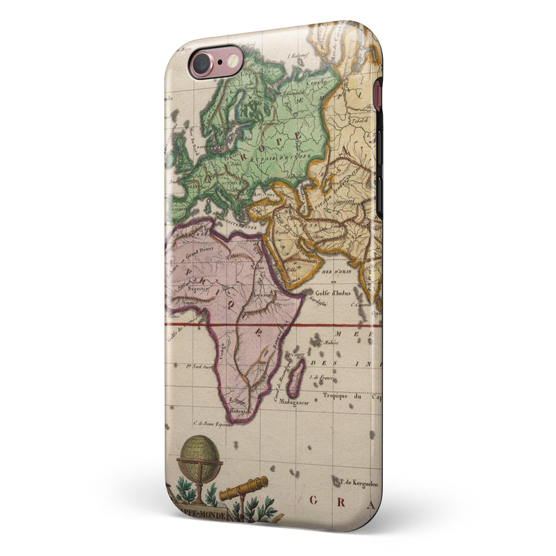 The Vintage Grand Ocean Map iPhone 6/6s or 6/6s Plus 2-Piece Hybrid INK-Fuzed Case