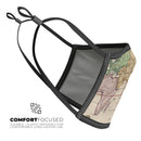 The Vintage Grand Ocean Map - Made in USA Mouth Cover Unisex Anti-Dust Cotton Blend Reusable & Washable Face Mask with Adjustable Sizing for Adult or Child